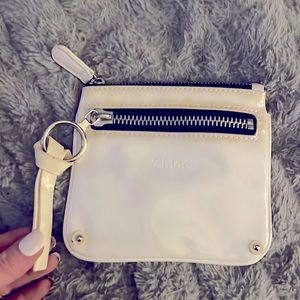 White Chloe coin purse